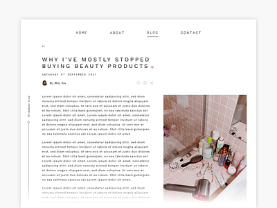 DailyUI #035 - Blogpost - Blogger style 035 beauty blog blogpost daily daily ui dailyui dailyui035 design entry ui ux