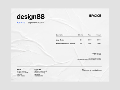 DailyUI #046 - Invoice - An annoying invoice. 046 bill daily daily ui dailyui dailyui046 design invoice payment ui ux