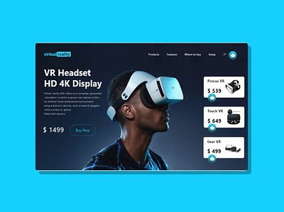 VR Products Web Design 3d animation branding graphic design logo motion graphics ui