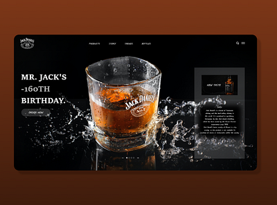 Jack & Daniel's Whiskey 3d animation branding graphic design logo motion graphics ui