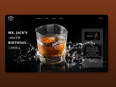 Jack & Daniel's Whiskey 3d animation branding graphic design logo motion graphics ui