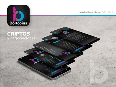 Boltcoins App para Cripto monedas graphic design