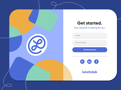 Daily UI 001: Sign Up Page for Lunchclub branding dailyui graphic design logo web