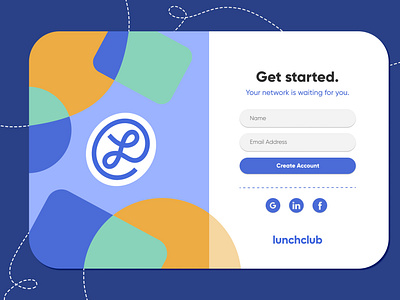 Daily UI 001: Sign Up Page for Lunchclub