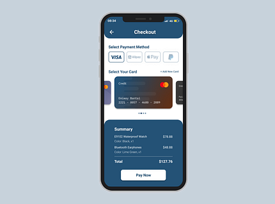 Daily UI 002: Credit Card Check Out app daily ui dailyui figma mobile