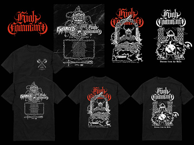 T-shirt Design for Band High Command album art cover album design drawing illustration merchandise