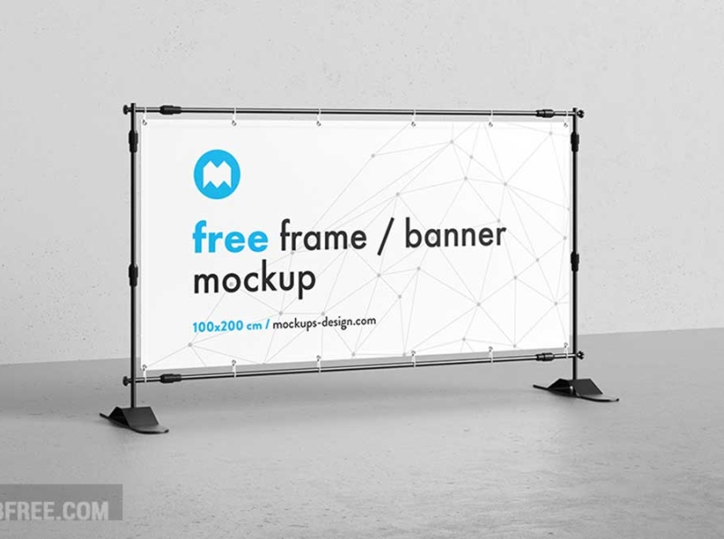 Free Banner Frame Stand Mockup 100 X 200cm By RGBfree On Dribbble