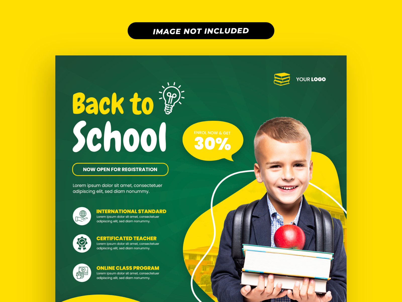 Back to School Admission Social Media Template by Lots Art & Design ...