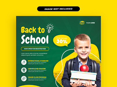 Back to School Admission Social Media Template