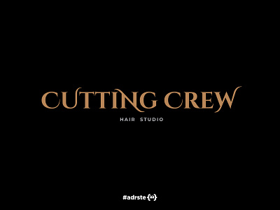 Cutting Crew logo brand branding custom type cutting design hair hair salon hair studio haircut hairdresser hairstyle logo logo design