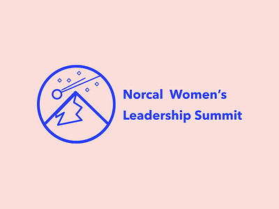 Leadership Summit blue business women colorful girl power logo minimal pink