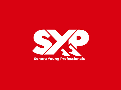 Sonora Young Professionals Logo brandidentity branding design logo minimal professional professional design red typography