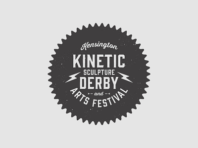 Kensington Kinetic Sculpture Derby art festival black derby gear logo philadelphia