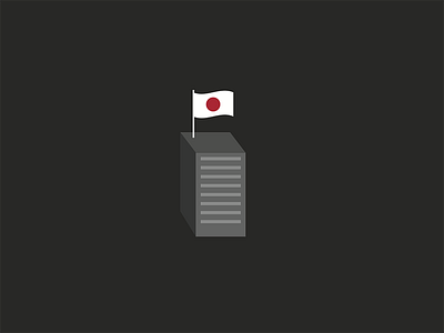 Server Illustration flag illustration japan server storage web