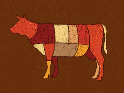 National BBQ Day animal bbq cow design holiday illustration texture