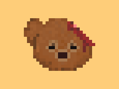 Pixel Art: Bloody Teddy Bear bloody graphic design illustration pixel pixel art teddy bear