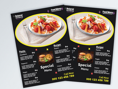 Food Templates Design advertisement black design download flyers food menu graphic design illustrator minimal design templates design white
