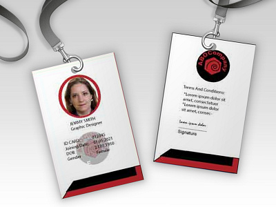 ID Card Template advertisement branding design download graphic design id card illustrator templates