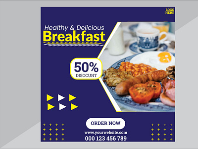 Breakfast Templates advertisement branding breakfast breakfast templates design download food food ad food promotion food templates graphic design illustration illustrator social media templates