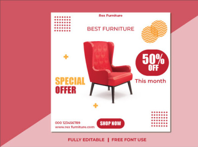 Furniture Sale1 A fashion media post sale illustrator