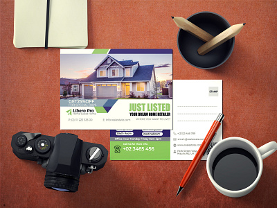 POST Card Templates ad advertisement branding design download illustrator post card property real estate templates