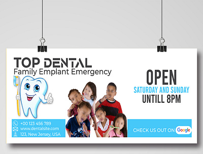 Dental Signage Templates ad advertisement banner branding dental design download illustrator medical post signage templates