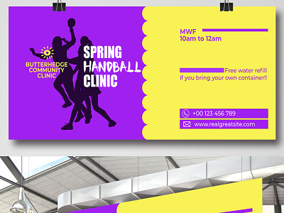 Billboard Banner Templates Design advertisement branding design download graphic design handball illustration illustrator sports sports ad sports banner sports signage templates