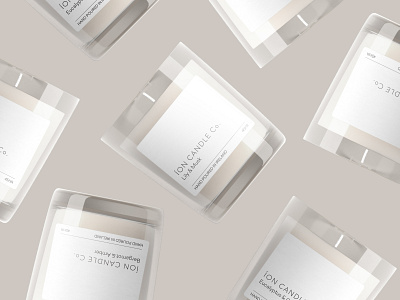 Ion Candles Co. branding packaging