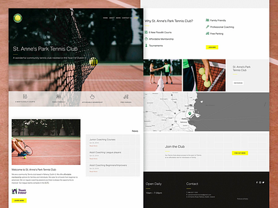 St. Anne’s Park Tennis Club design tennis tennis club ui website