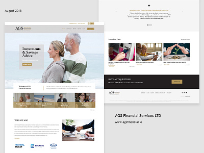 AGS Financial Services Ltd financial squarespace ui web webdesign