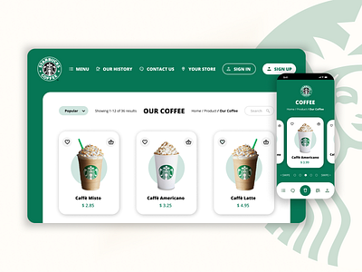 Daily UI 012 - eCommerce Shop for Starbucks Coffee by iPaulette