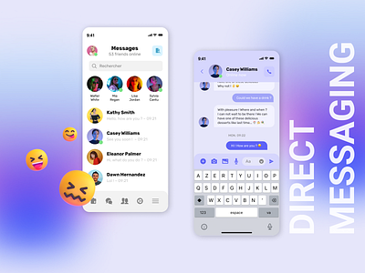 Daily UI 013 - Direct Messaging App iOS Chatbox by iPaulette 💬 app chatbox conversation daily ui design direct messaging illustration inspi inspiration ios logo messages messenger ui ui challenge ui daily user experience user interface ux