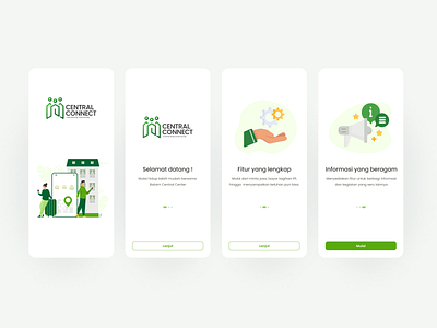 Central Connect - Onboarding Screen illustration mobile onboarding splash screen ui