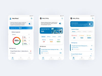 QlueWork - Task Management App analytics card icon illustration mobile mobile app task task management ui