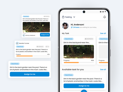 Cards UI Design for Task Management App