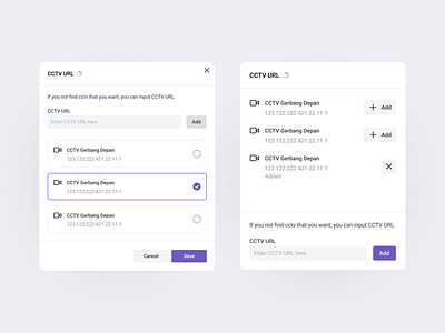 Modal UI Design cctv modal ui web design website