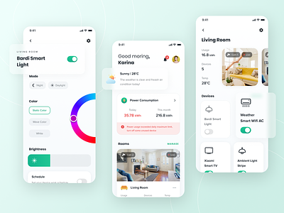 Lifesmart - Smarthome Mobile App android app artificial intelligence camera clean colorful dashboad design internet of things ios iot minimalistdesign mobile mockups smarthome smarthouse ui ux weather app web design