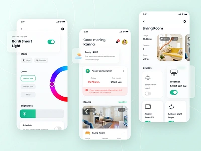 Lifesmart - Smarthome Mobile App android app artificial intelligence camera clean colorful dashboad design internet of things ios iot minimalistdesign mobile mockups smarthome smarthouse ui ux weather app web design