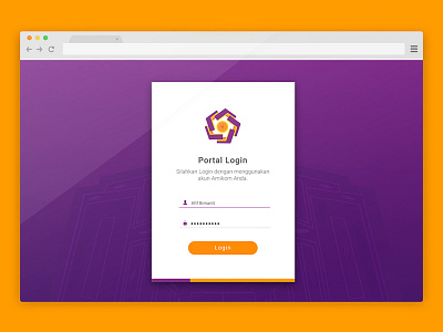Amikom Yogyakarta Login Form app clean college form login responsive simple uidesign web webdesign