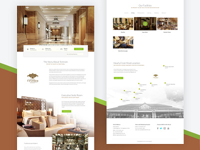 Tentrem Hotel Landing design flat hotel landing respopnsive tentrem ui uiux ux webdesign