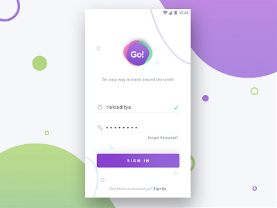 Exploration Design #1 android android login app design colorfull design flat design ios login ui uiux user experience user interface