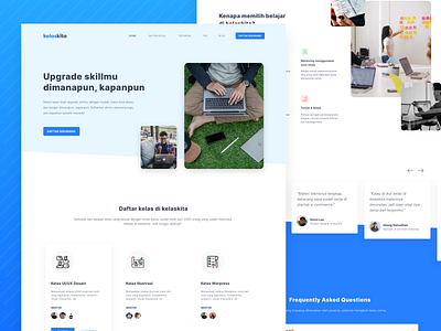 Landing Page - Online Course clean clean ui course design flat landing learning responsive ui ux webdesign