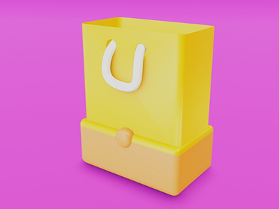 3D Shopping Cart Icon