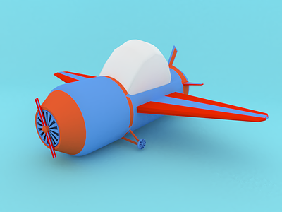 3D Cartoon Airplane