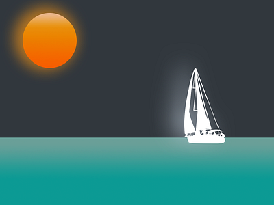 Night Sun design illustration vector