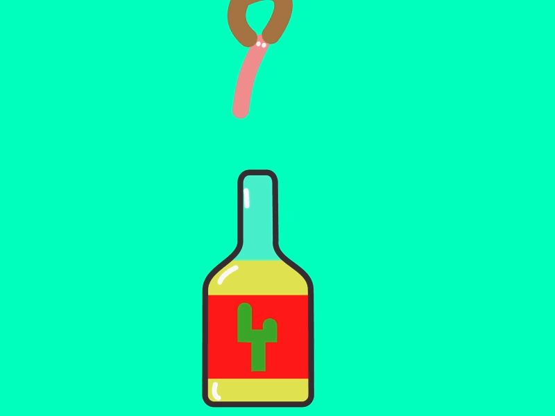 Tequila Worm by Kyle Victory on Dribbble