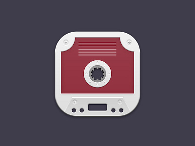 Cassette Tape iOS Icon android app application graphic icon ios iphone logo music photoshop player record