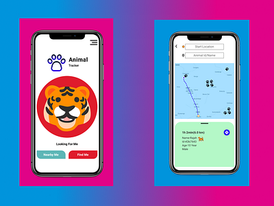 Location Tracker animal dailyui design location tracker typography ui ux