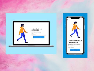 Subscribe form 26 branding color design ui ui 26 ux