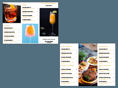 Tri fold card adobe indesign bar color graphic design restaurant tri fold card